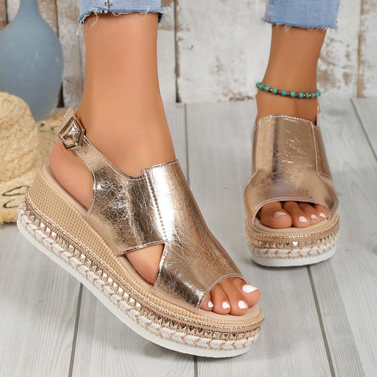 ÉVELYN – ShimmerRise Sandals